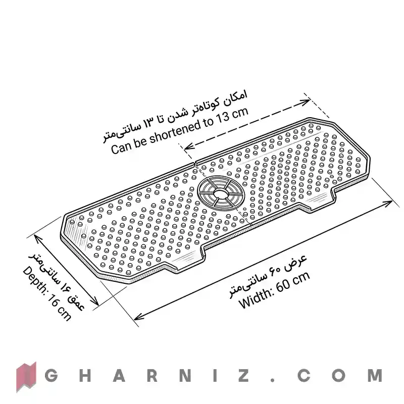 آبگیر دور شیر سیلیکونی ۶۰ سانتی قابل تنظیم | Silicone Faucet Splash Mat کد gh-a-202 — تصویر 3
