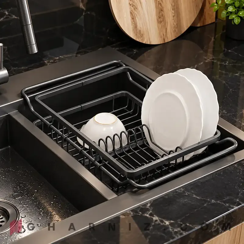 آبچکان اطلس مدل ریما داخل سینک آلومینیومی با عرض قابل تنظیم کد gh-a-j700 — تصویر 3
