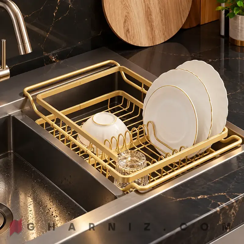 آبچکان اطلس مدل ریما داخل سینک آلومینیومی با عرض قابل تنظیم کد gh-a-j700 — تصویر 12