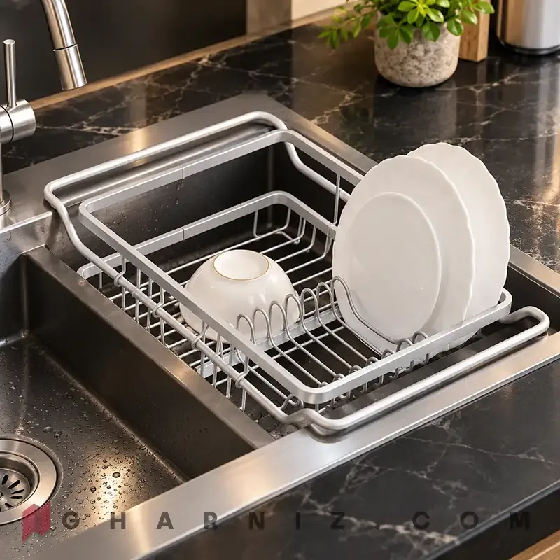آبچکان اطلس مدل ریما داخل سینک آلومینیومی با عرض قابل تنظیم کد gh-a-j700 — تصویر 10