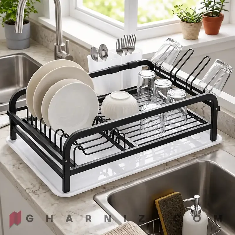آبچکان اطلس مدل شبنم تک طبقه آلومینیومی با جای کاسه کد gh-a-j900 — تصویر 13