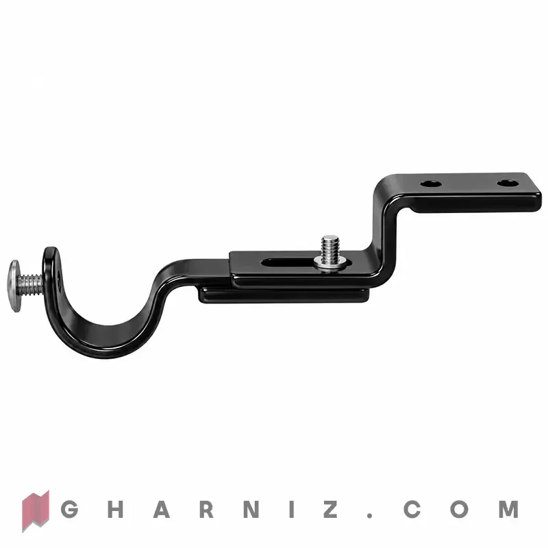 پایه سقفی میل پرده پانچی مشکی کد gh-ct-paye-s — تصویر 2