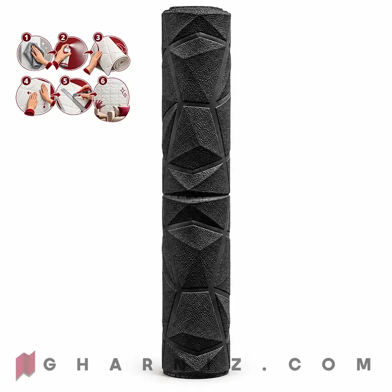 دیوار پوش فومی رولی سه بعدی طرح الماسی کد gh-df-900 — تصویر 10