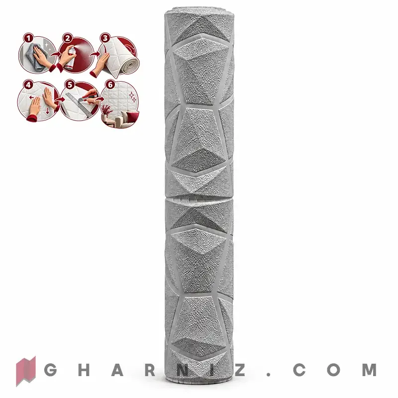 دیوار پوش فومی رولی سه بعدی طرح الماسی کد gh-df-900 — تصویر 12