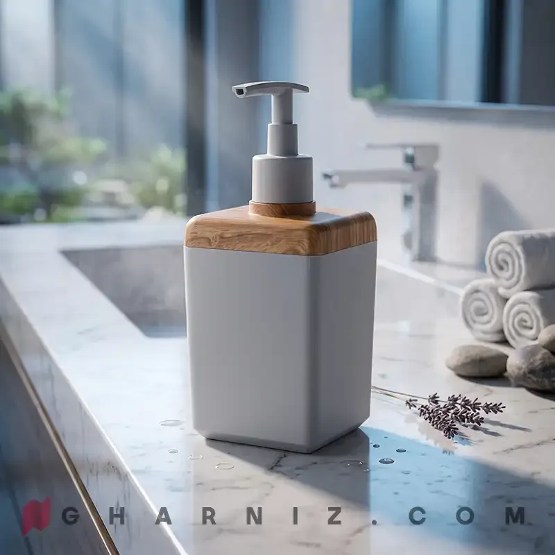 جا مایع بیتا طرح چوب طوسی طرح چوب کنار روشویی