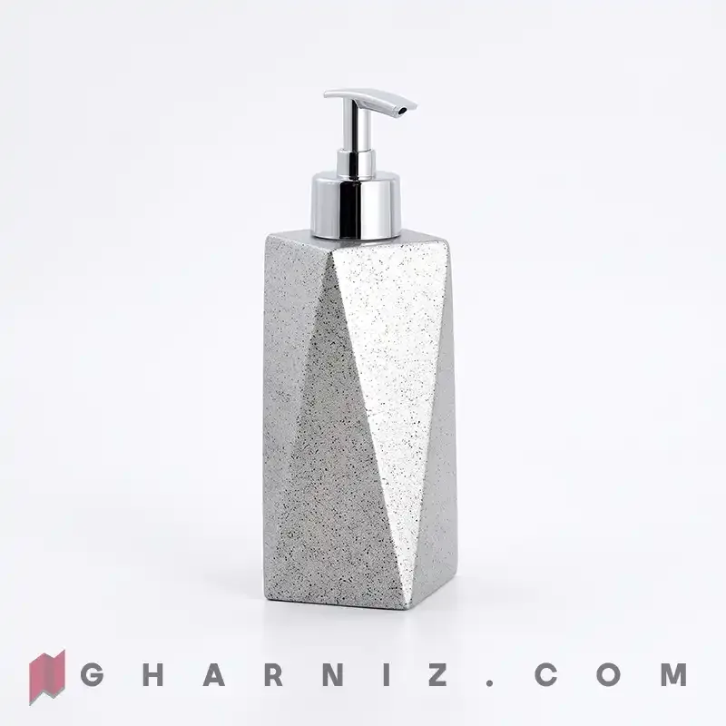 جا مایع رومیزی اطلس رزین کد ۱۰۲ طرح هندسی نقره ای