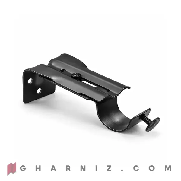 پایه دیواری میل پرده پانچی مشکی مات