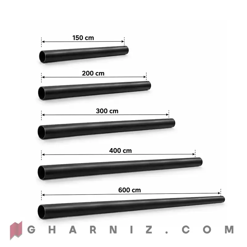 میل پرده آهنی مشکی مات کد gh-ct-mil — تصویر 4