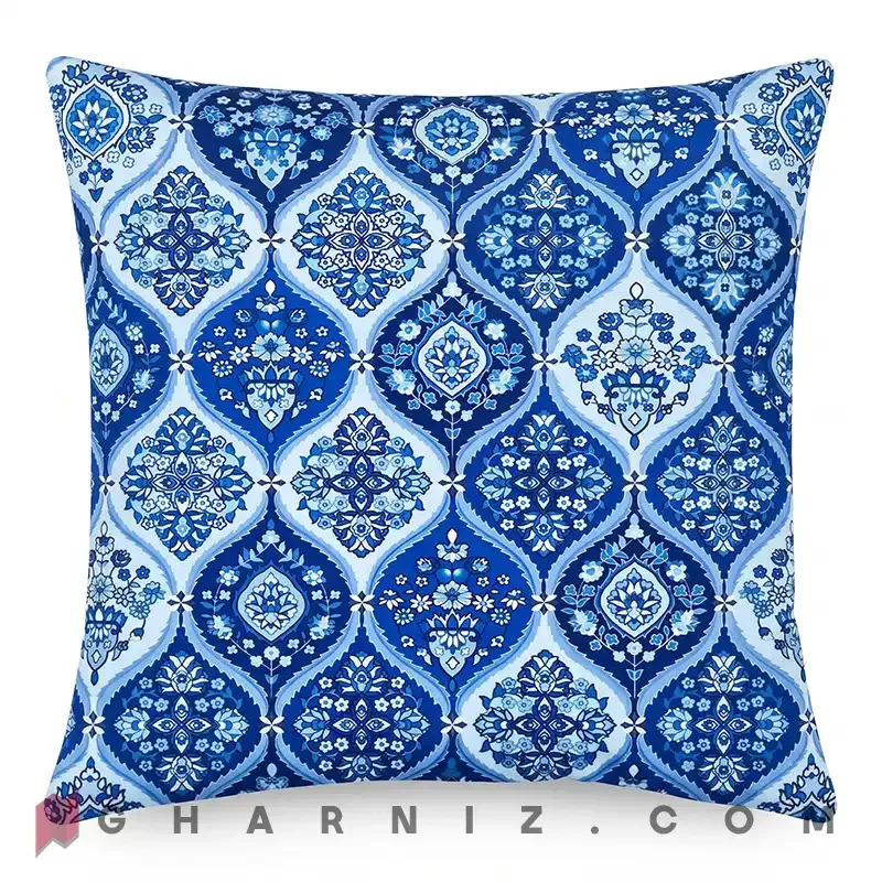 کاور کوسن مخمل طرح قاب گنبدی و ترنج کد gh-c787 — تصویر 4