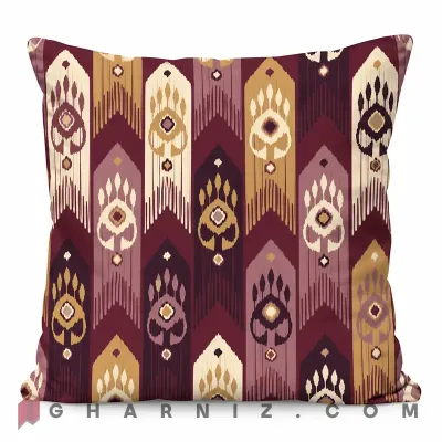 کاور کوسن مخمل طرح ایکات