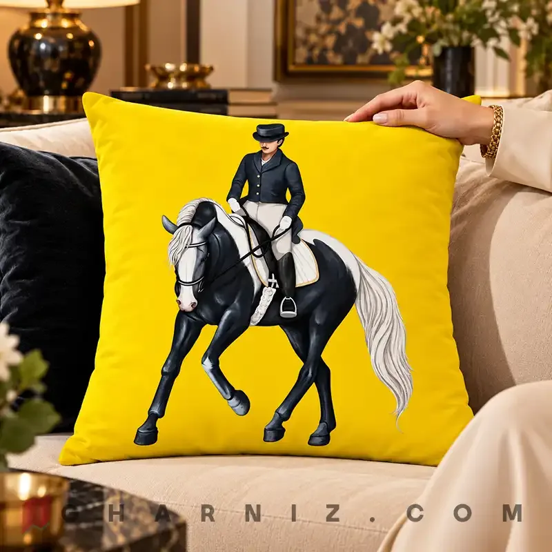 کاور کوسن مخمل طرح سوار کار کد gh-c779 — تصویر 10