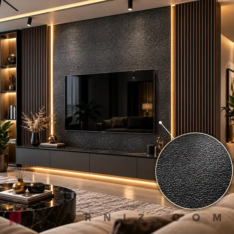 دیوار پوش فومی رولی متالیک بافت ریز مدل متال فلو کد gh-df-8۰۰ — تصویر 15