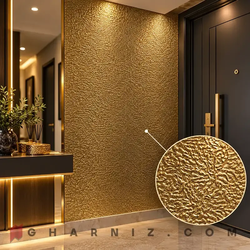 دیوار پوش فومی رولی متالیک بافت ریز مدل متال فلو کد gh-df-8۰۰ — تصویر 23