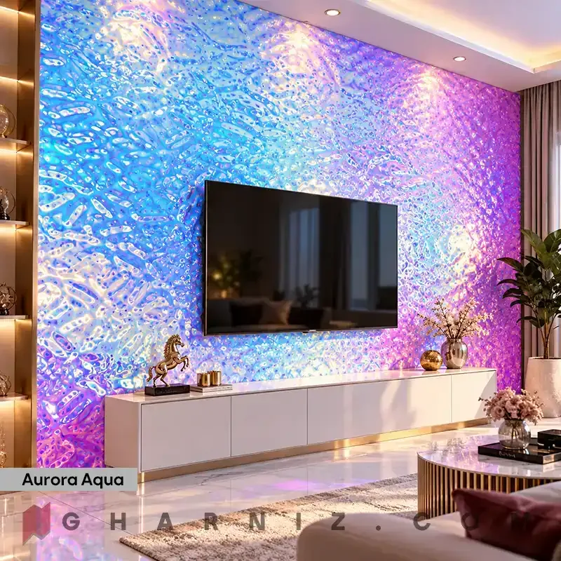 دیوار پوش فومی رولی متالیک براق مدل آکوا کد gh-df-200 — تصویر 30