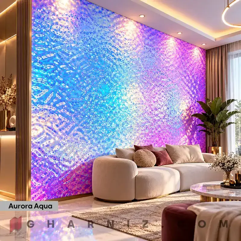 دیوار پوش فومی رولی متالیک براق مدل آکوا کد gh-df-200 — تصویر 33