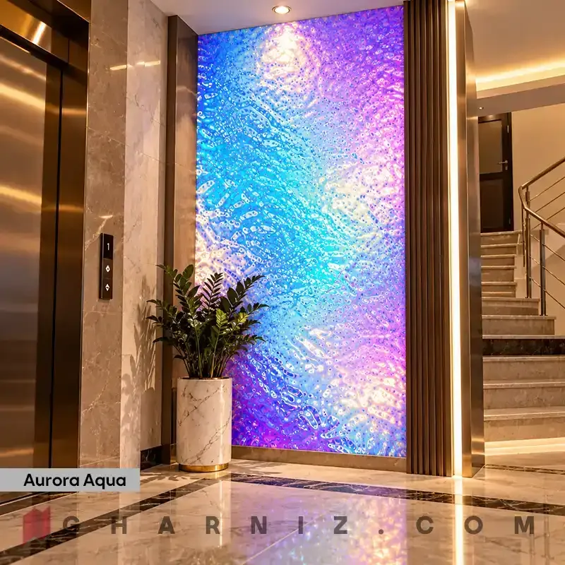 دیوار پوش فومی رولی متالیک براق مدل آکوا کد gh-df-200 — تصویر 35