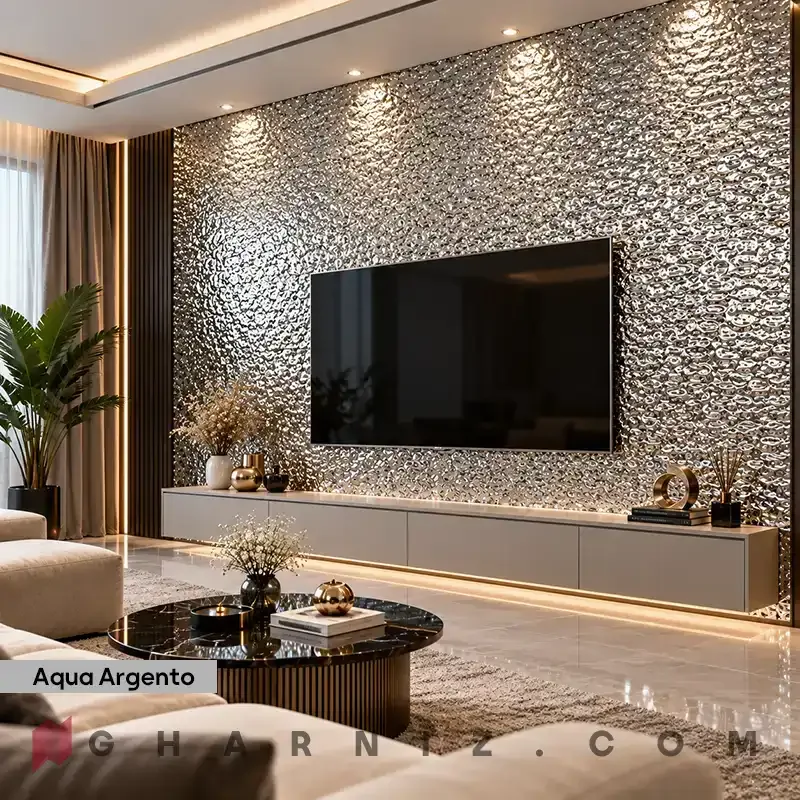 دیوار پوش فومی رولی متالیک براق مدل آکوا کد gh-df-200 — تصویر 40