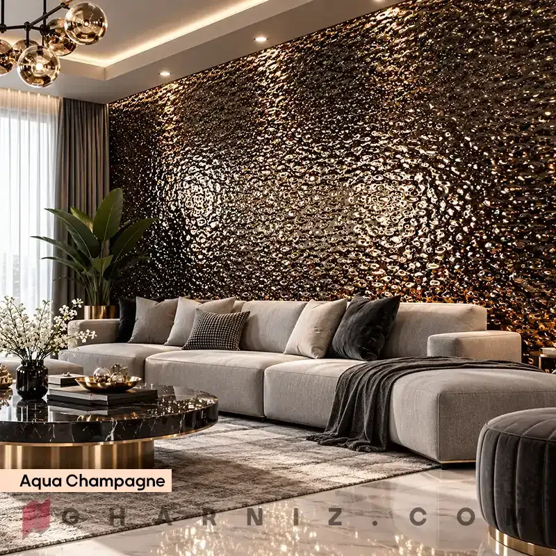 دیوار پوش فومی رولی متالیک براق مدل آکوا کد gh-df-200 — تصویر 72