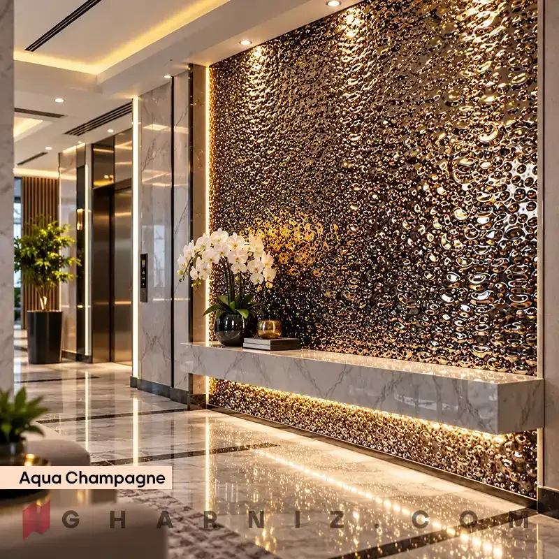 دیوار پوش فومی رولی متالیک براق مدل آکوا کد gh-df-200 — تصویر 73