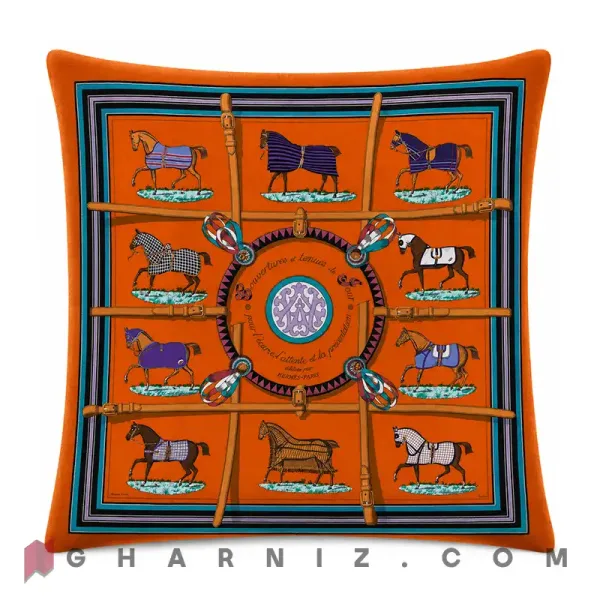کاور کوسن مخمل طرح اسب و یراق