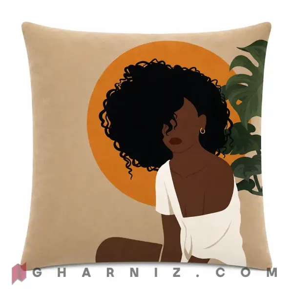 کاور کوسن مخمل طرح بانوی آفریقایی موفرفری