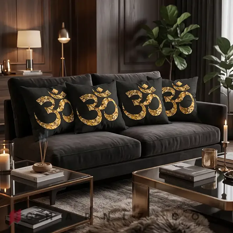 کاور کوسن مخمل طرح نماد اُم کد gh-c784 — تصویر 7