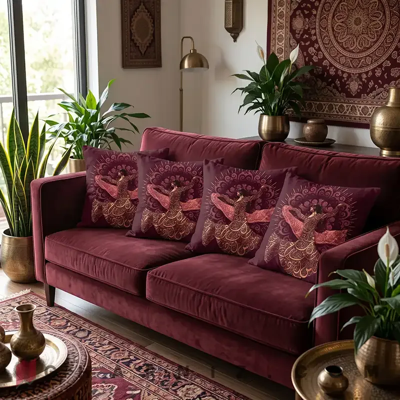 کاور کوسن مخمل طرح رقص سماع کد gh-c786 — تصویر 11