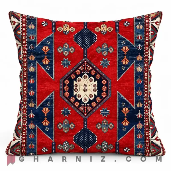کاور کوسن مخمل طرح گلیم عشایری