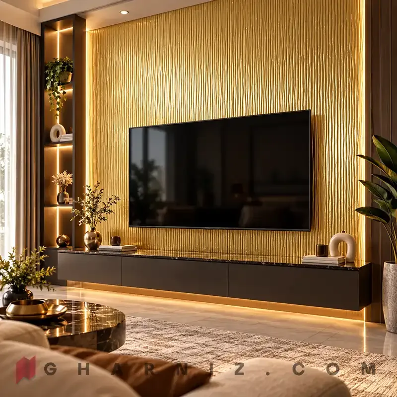 دیوار پوش فومی رولی راه راه نیمه براق مدل سیلک ویو کد gh-df-5۰۰ — تصویر 5