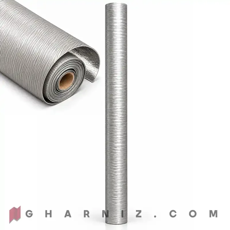 دیوار پوش فومی رولی راه راه نیمه براق مدل سیلک ویو کد gh-df-5۰۰