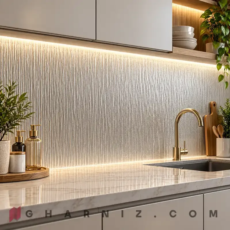 دیوار پوش فومی رولی راه راه نیمه براق مدل سیلک ویو کد gh-df-5۰۰ — تصویر 12