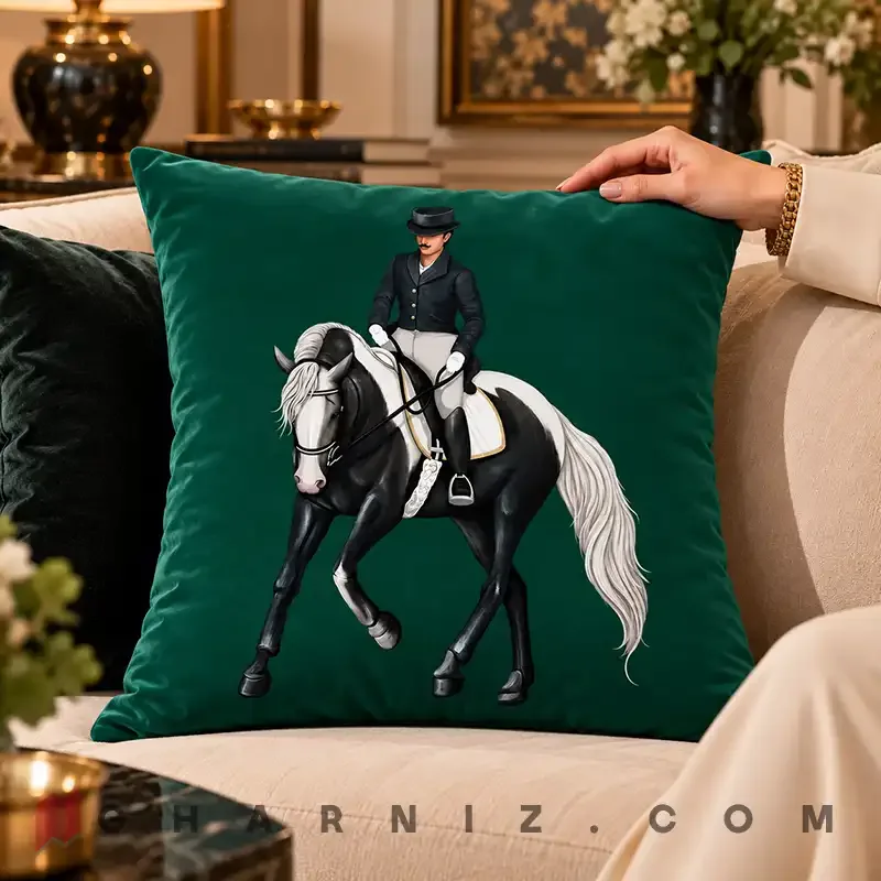 کاور کوسن مخمل طرح سوار کار کد gh-c779 — تصویر 9