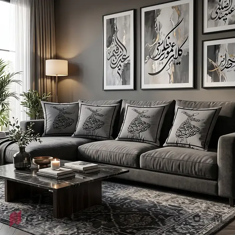 کاور کوسن مخمل طرح سماع صوفی کد gh-c752 — تصویر 21